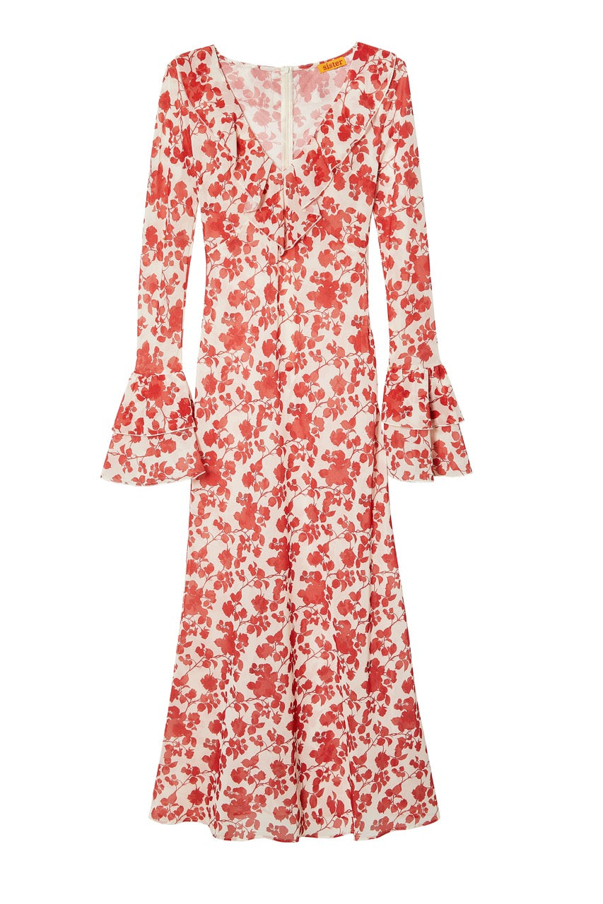 Shellona Dress Red Floral