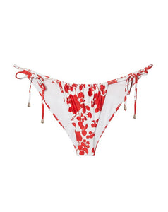 Gina String Bottom in Red Floral