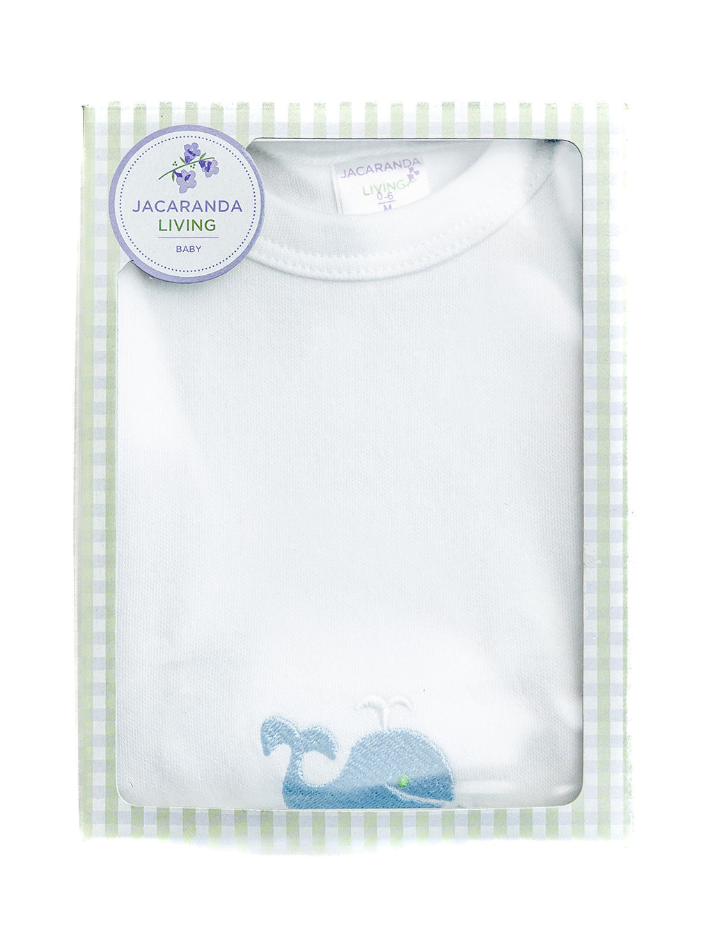 Baby Gown in Combed Cotton Embroidered