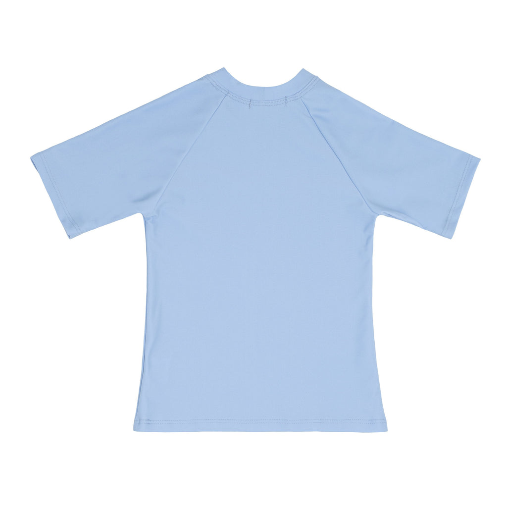 Unisex Short-Sleeve Rashguard in Powder Blue Stripe