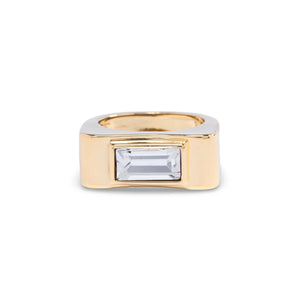 Gold Rectangle Stone Ring