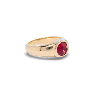 Gold Small Round Stone Ring