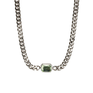 Silver Chunky Gem Choker