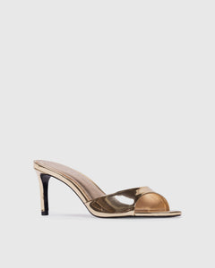 Freddie 70 Mule in Gold Mirror Metallic