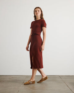 Short Sleeve Cody Dress in Raisin