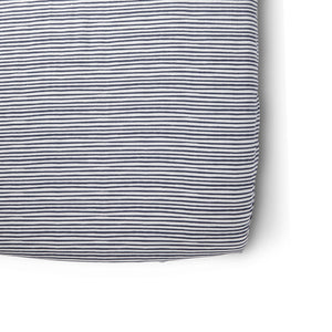 Striped Crib Sheet in Stripes Away Sea