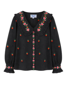 Strawberry Embroidery Esme Blouse
