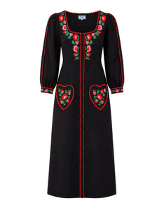 Strawberry Embroidery Olivia Dress