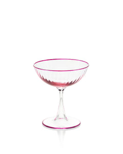 Striped Champagne Glass, Set of 2