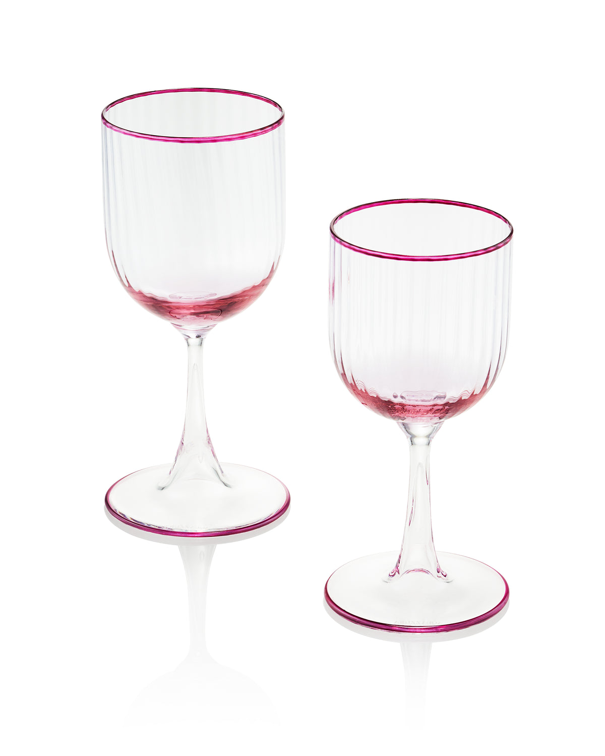 Striped Red Wine Glass, Set of 2