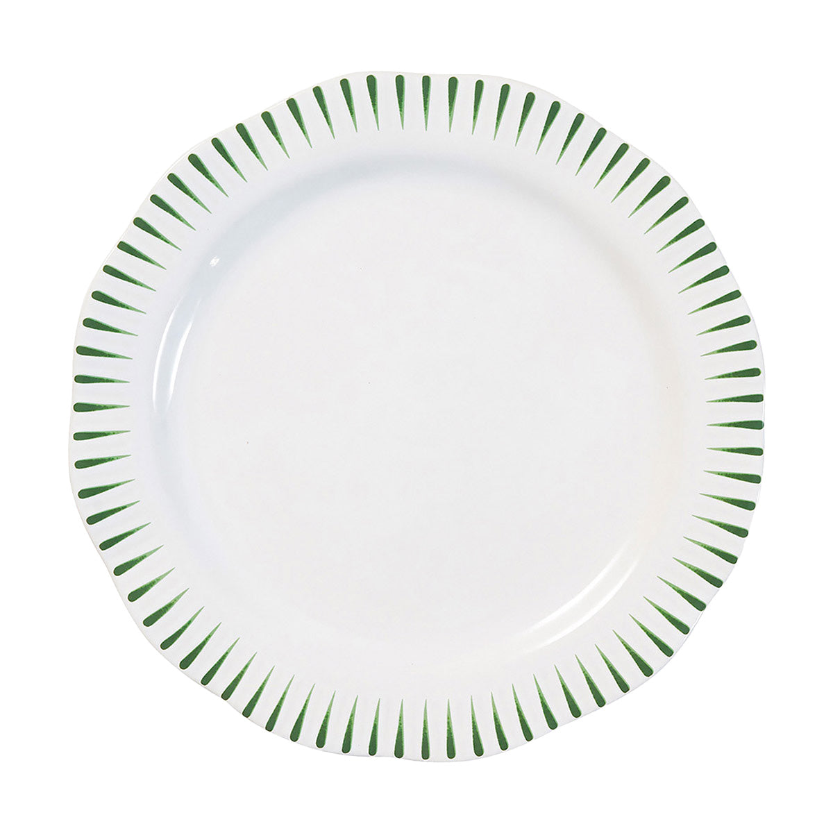 Sitio Stripe Dinner Plate in Basil