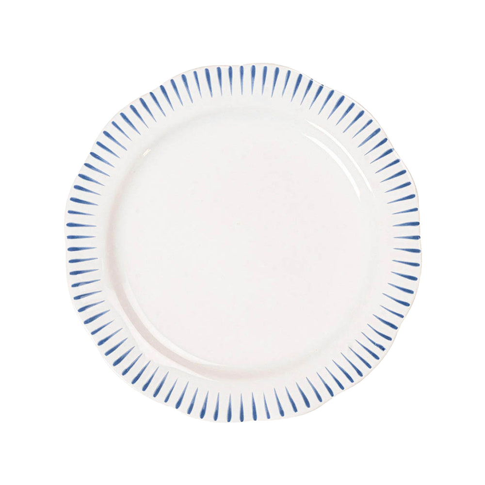 Sitio Stripe Dessert/Salad Plate in Delft Blue