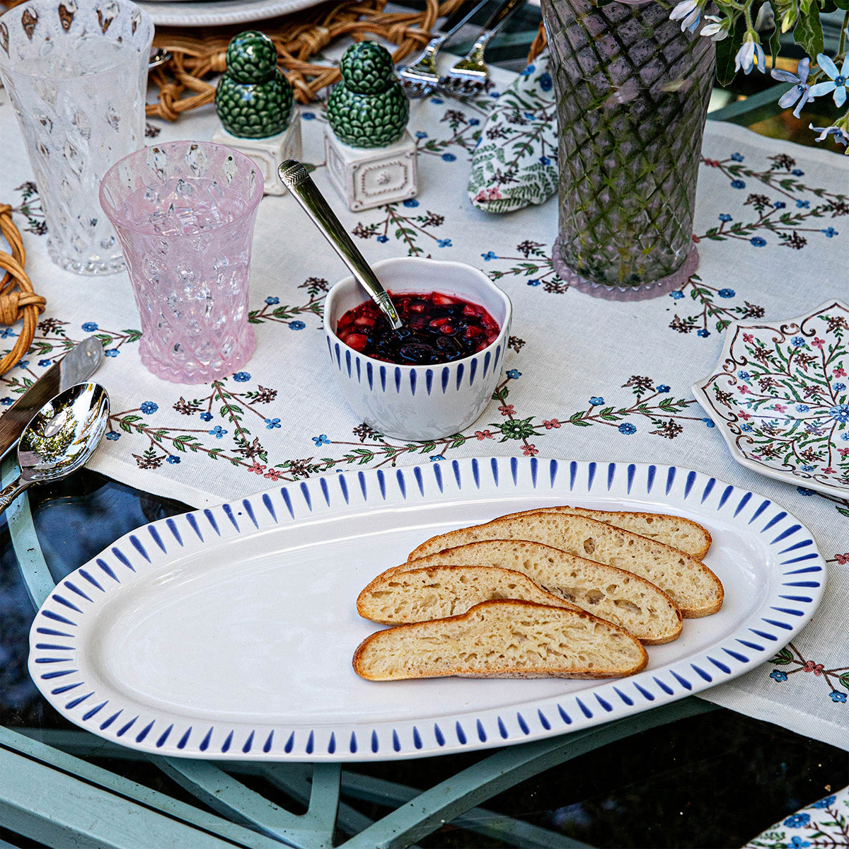 Sitio Stripe Ramekin in Delft Blue