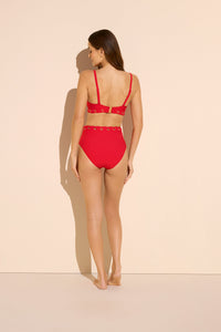 DreamLift Push-Up Grommet Bikini Top in Hot Pepper