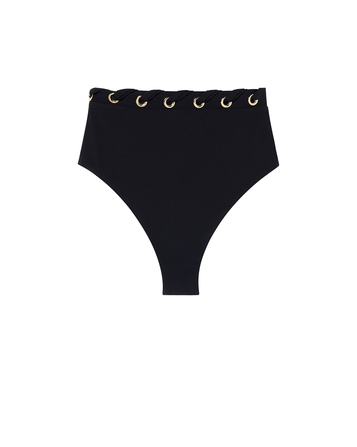 DreamSculpt High Rise Grommet Bikini Bottom in Navy