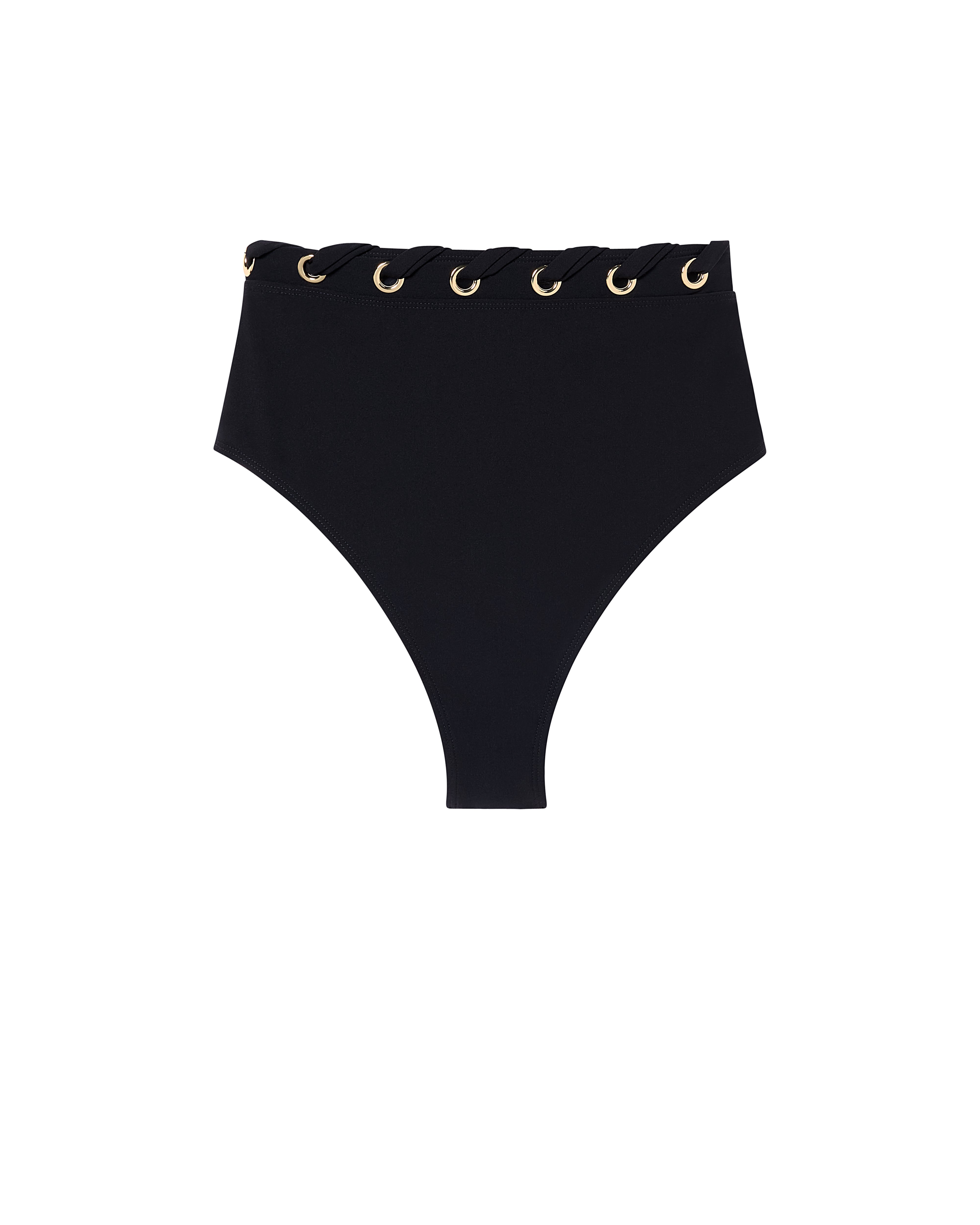 DreamSculpt High Rise Grommet Bikini Bottom in Navy