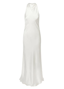 Silk Halter Dress with Organza Back Strap | STYLE 029