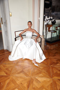 Duchesse Satin Drop Waist Gown | STYLE 093