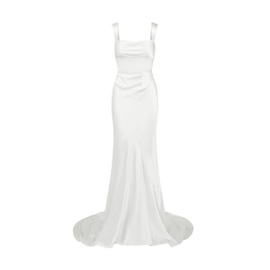 Backless Gown with Pearl Strap | STYLE 167