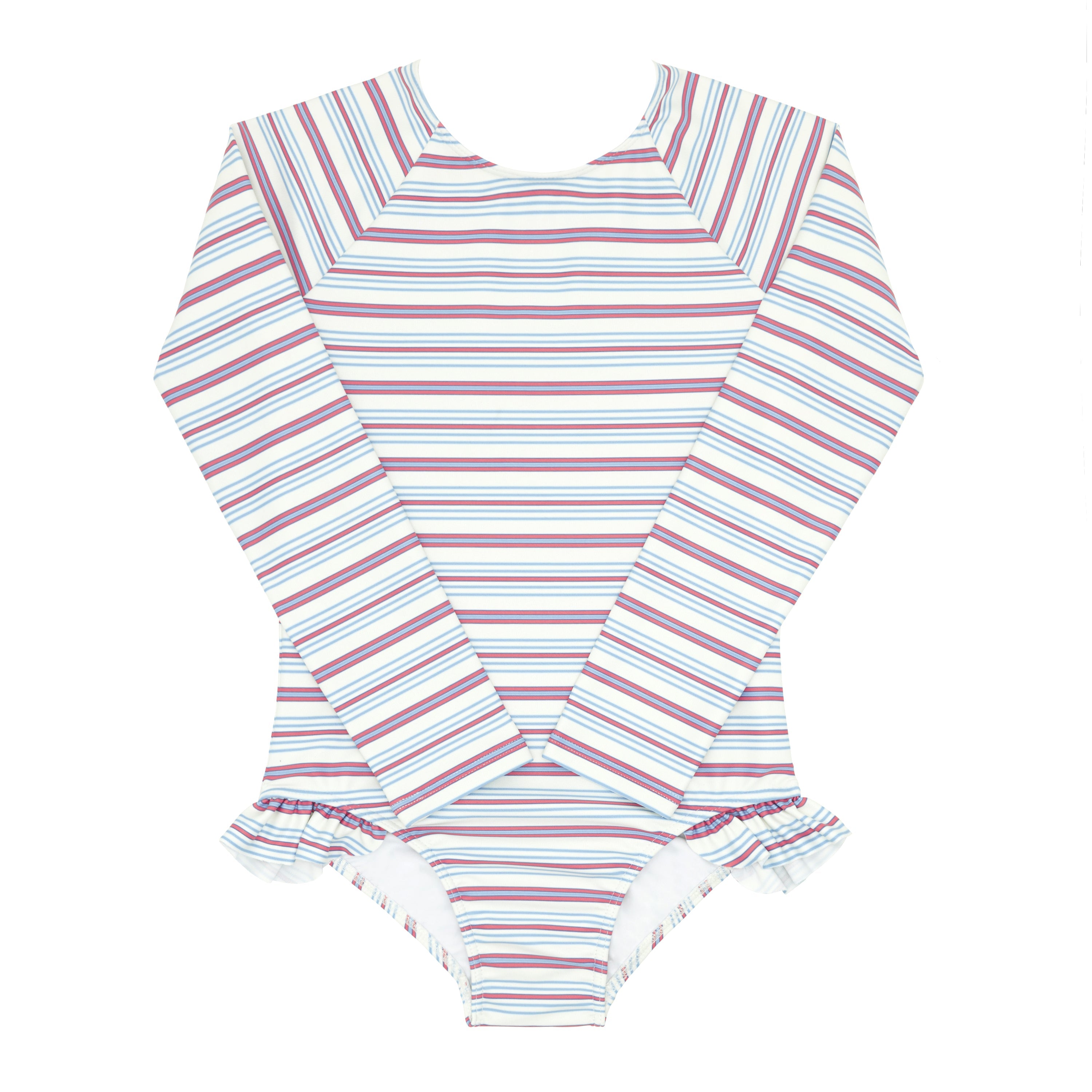 Girls Vintage Stripe Rashguard One Piece