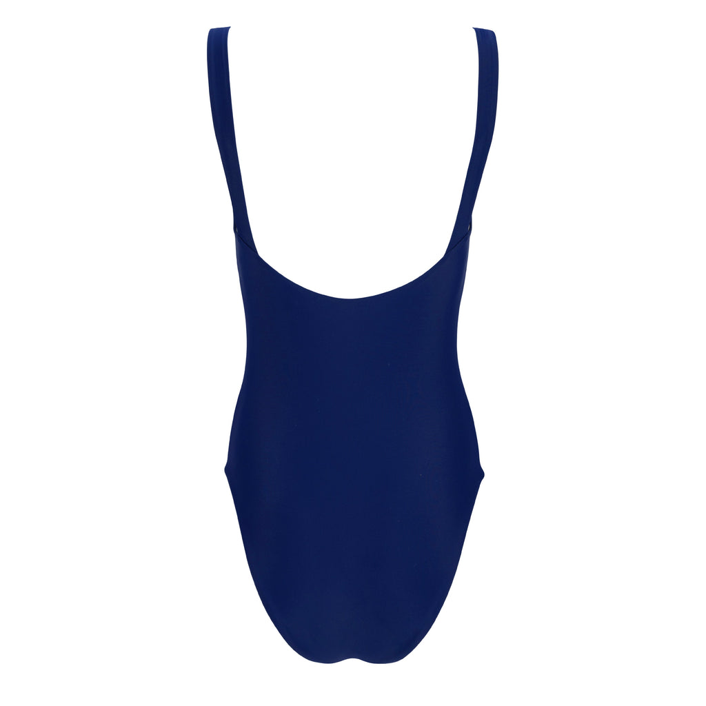 Women’s Navy Low Back Simple One Piece