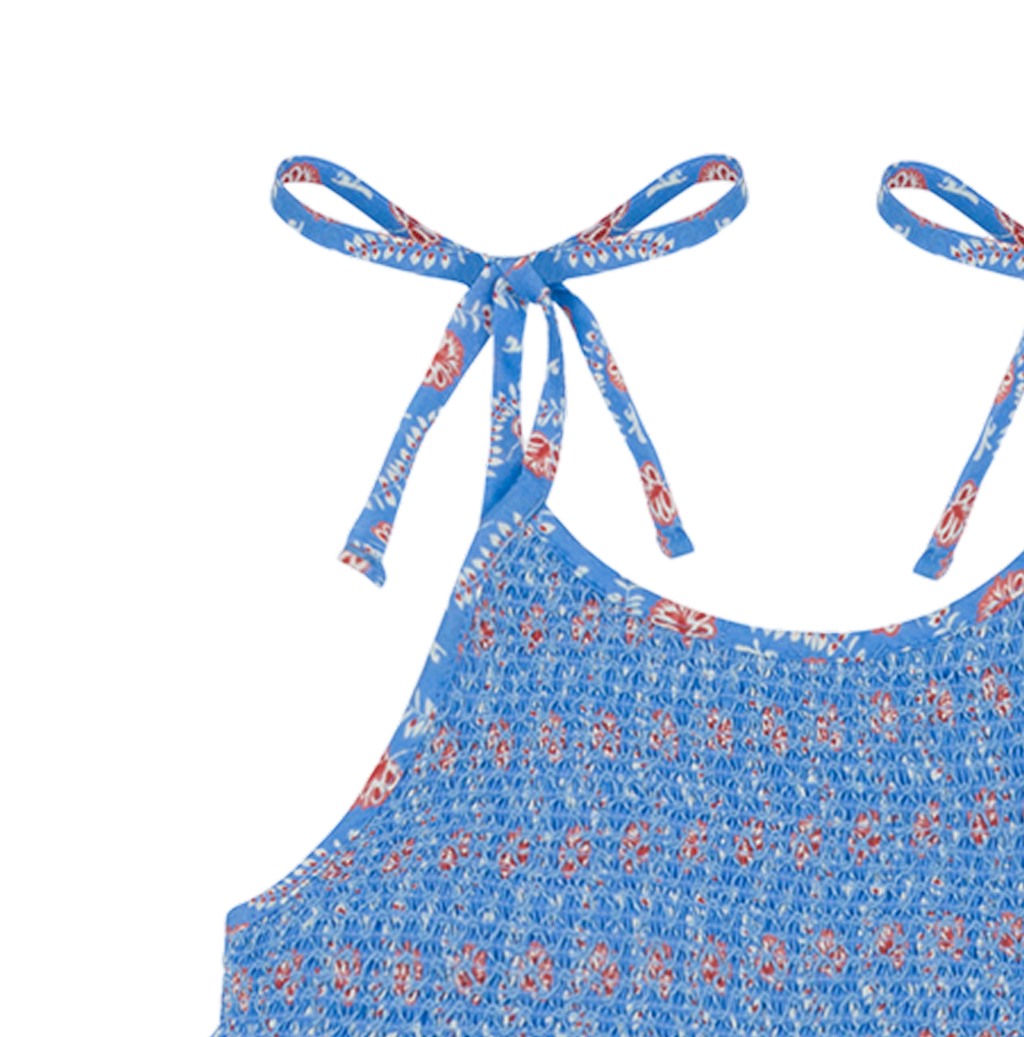 Girl’s Blue Primrose Smocked Dress