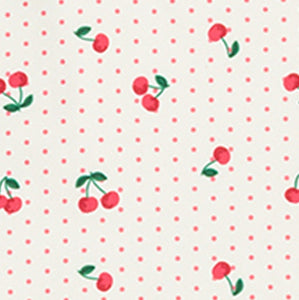 Girl’s Summer Cherries Rounded Collar Bikini