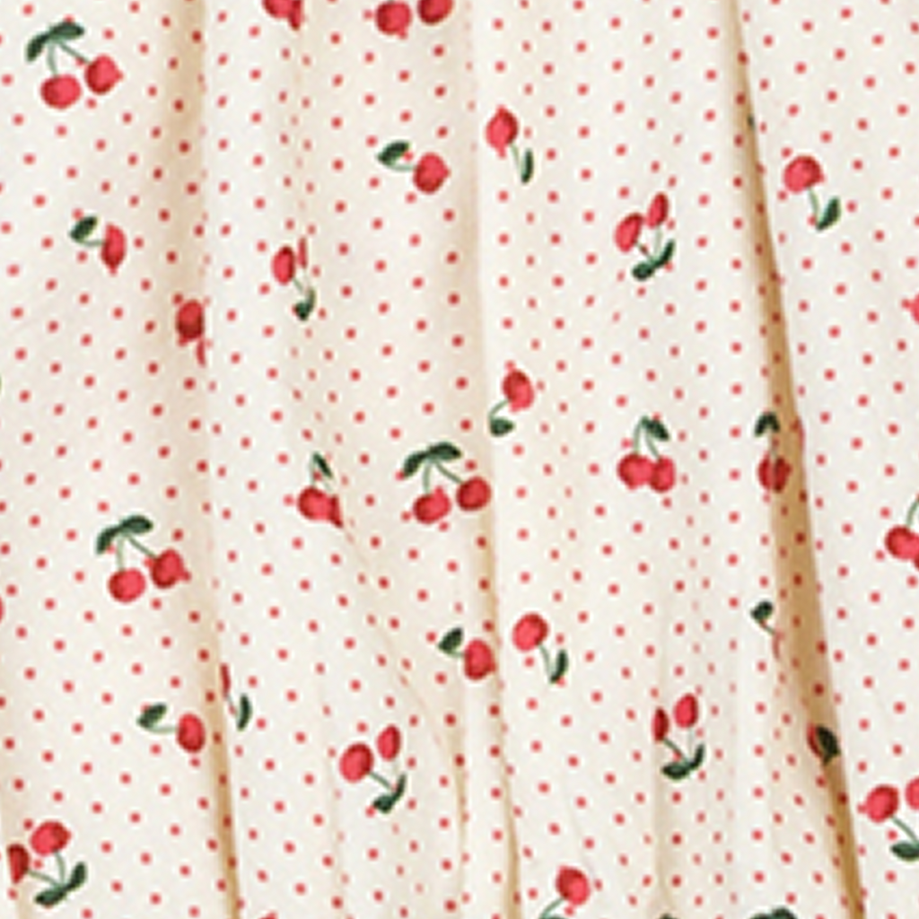 Girl’s Summer Cherries Rounded Collar Dress