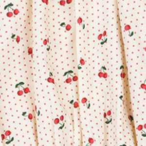 Girl’s Summer Cherries Rounded Collar Dress