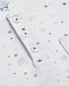 Star & Crown Pajama in Child Blue