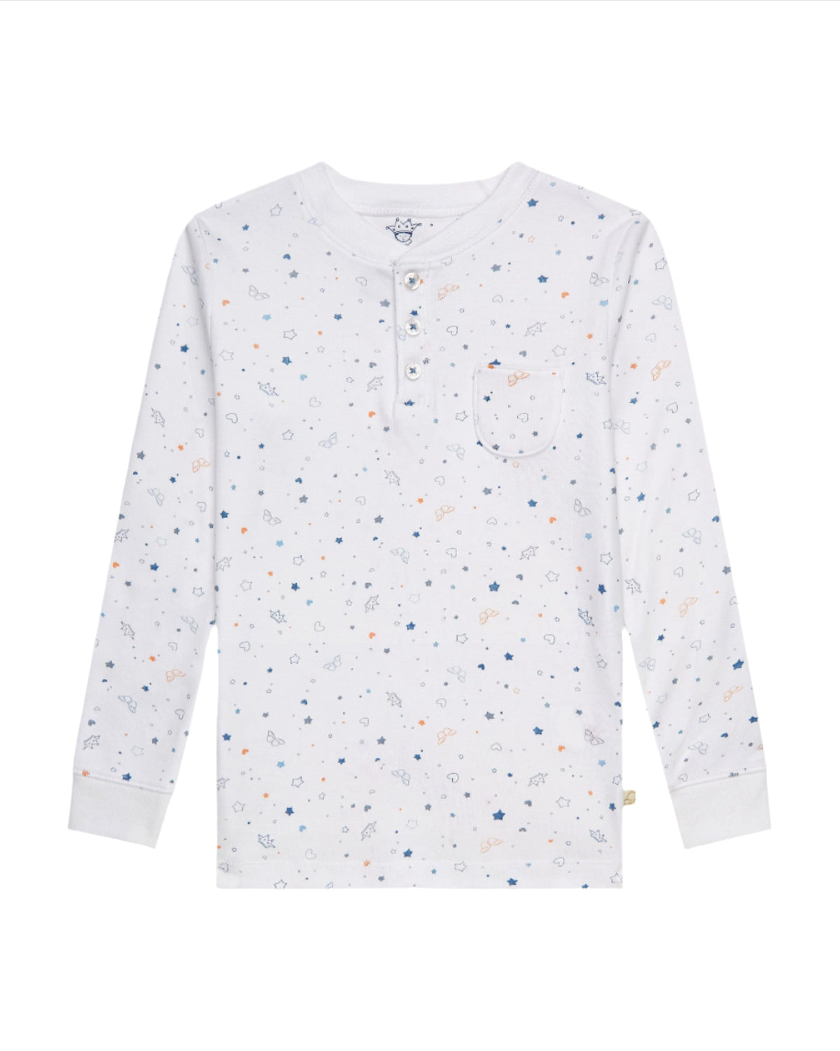 Star & Crown Pajama in Child Blue