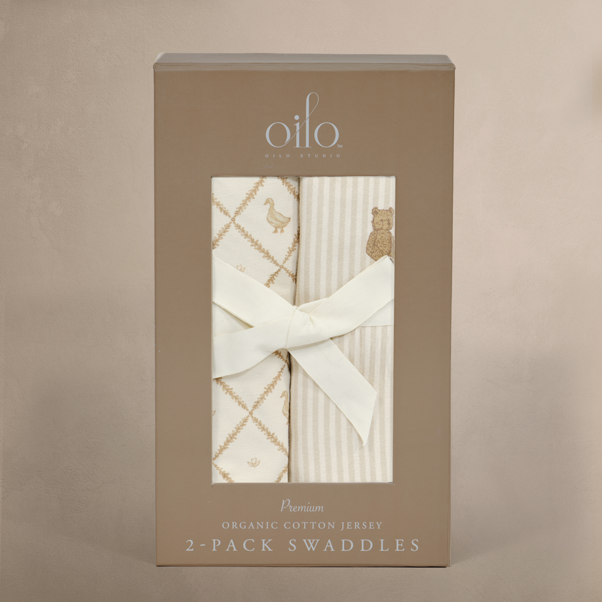 'Bear' & 'Duck' - Jersey Swaddle Blanket Set