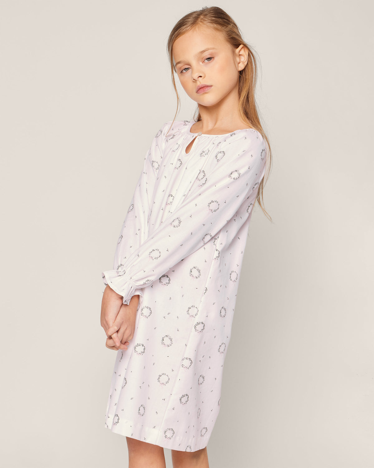 Girl’s Twill Delphine Nightgown in Somerset Wreath