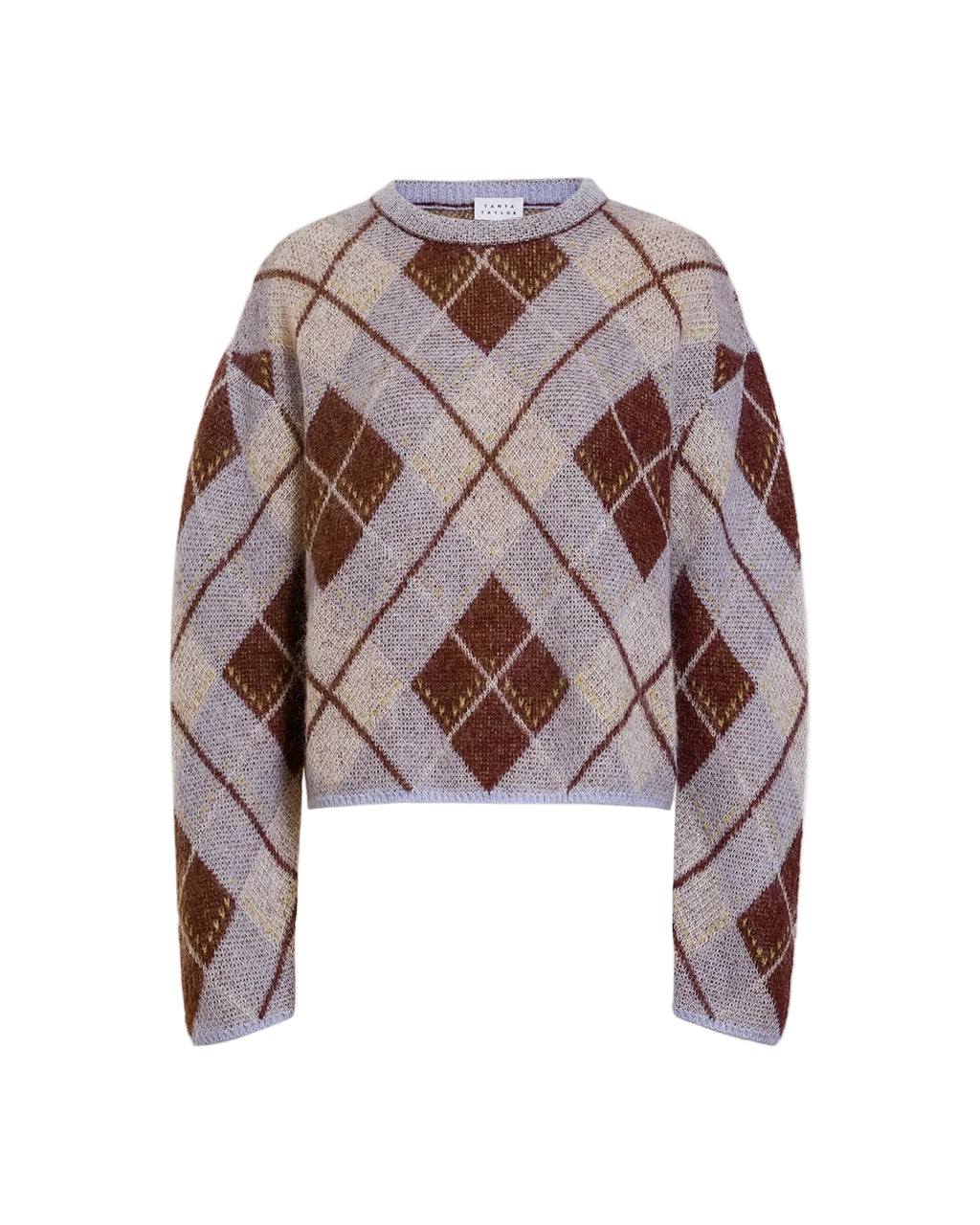 Sybil Sweater in Winter Sky/Mahogany/Cream