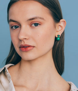 Sabine Studs in Green - Loren Hope