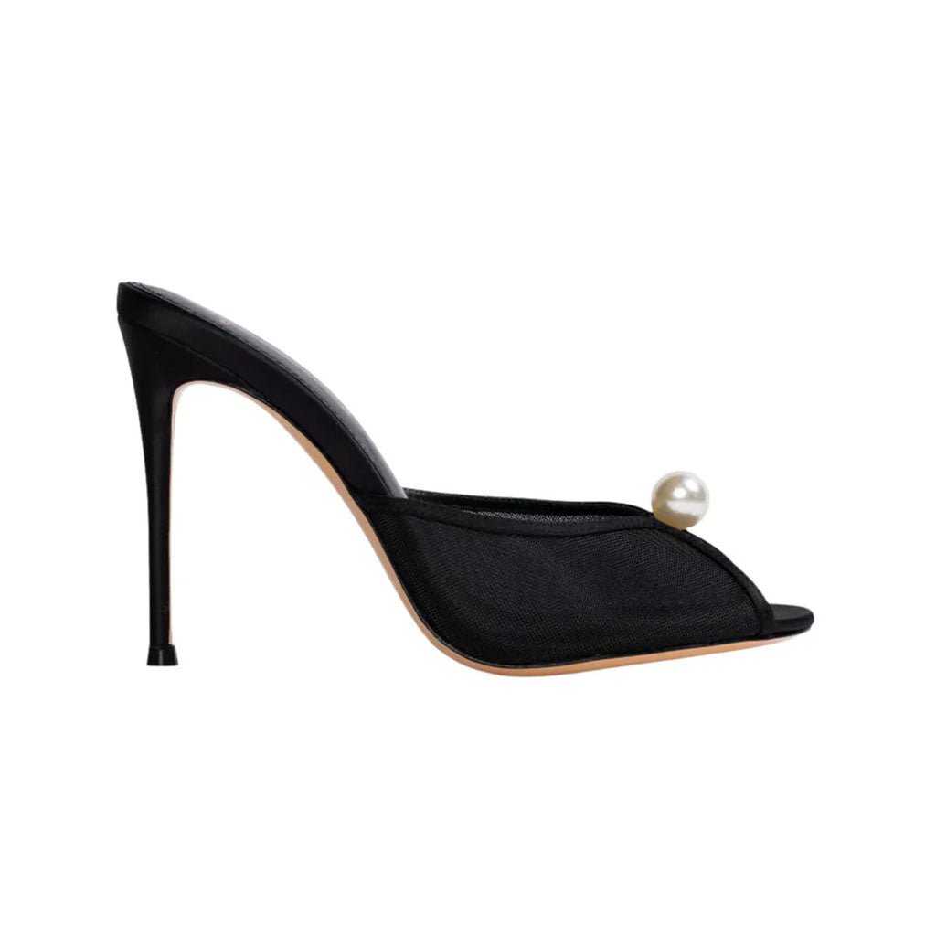 Sadie 100 in Black Mesh Pearl
