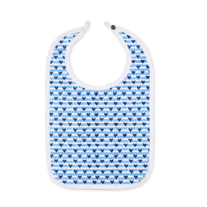 Joy Street Blue Heart Stripe Baby bib