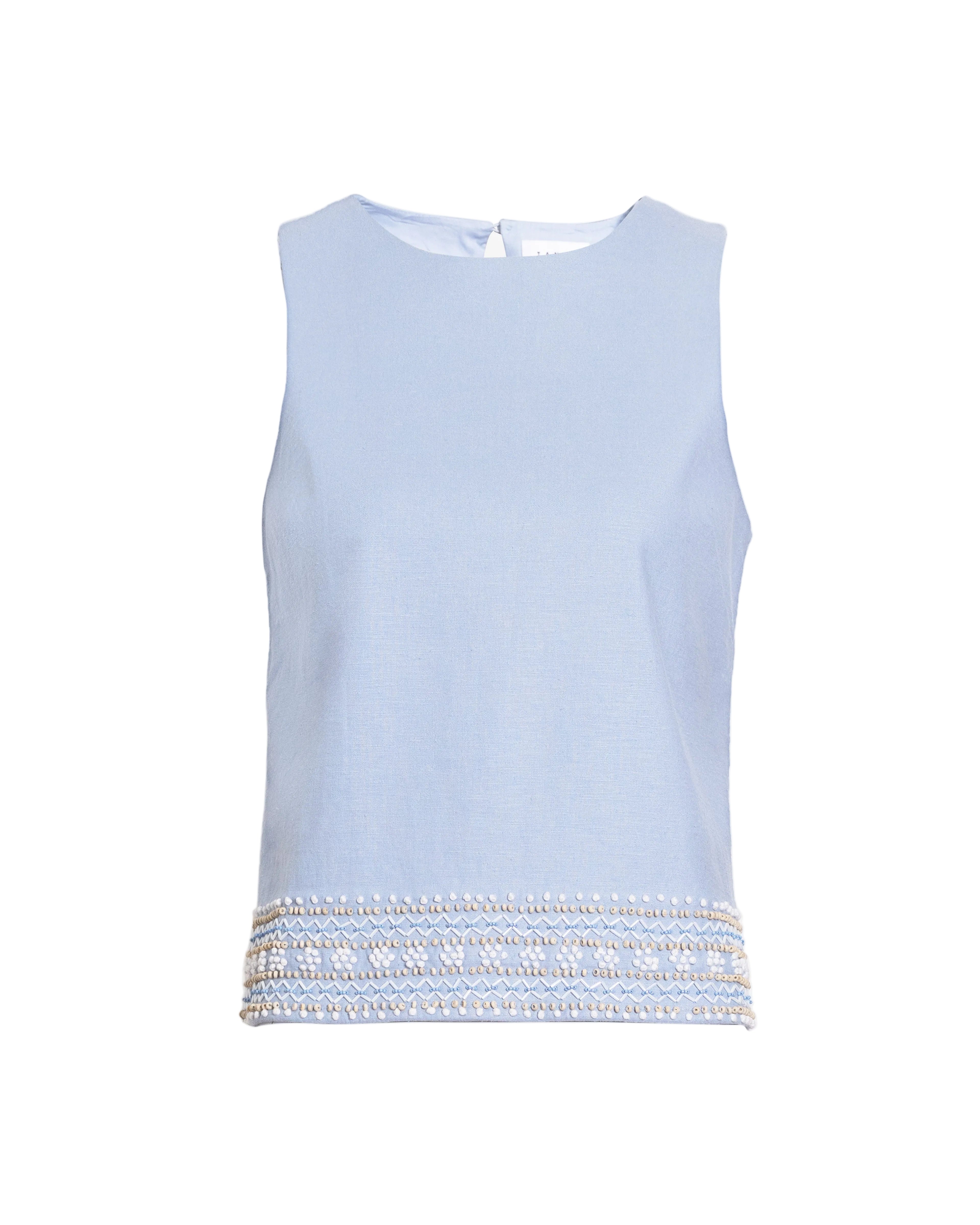 Sally Top in Powder Blue