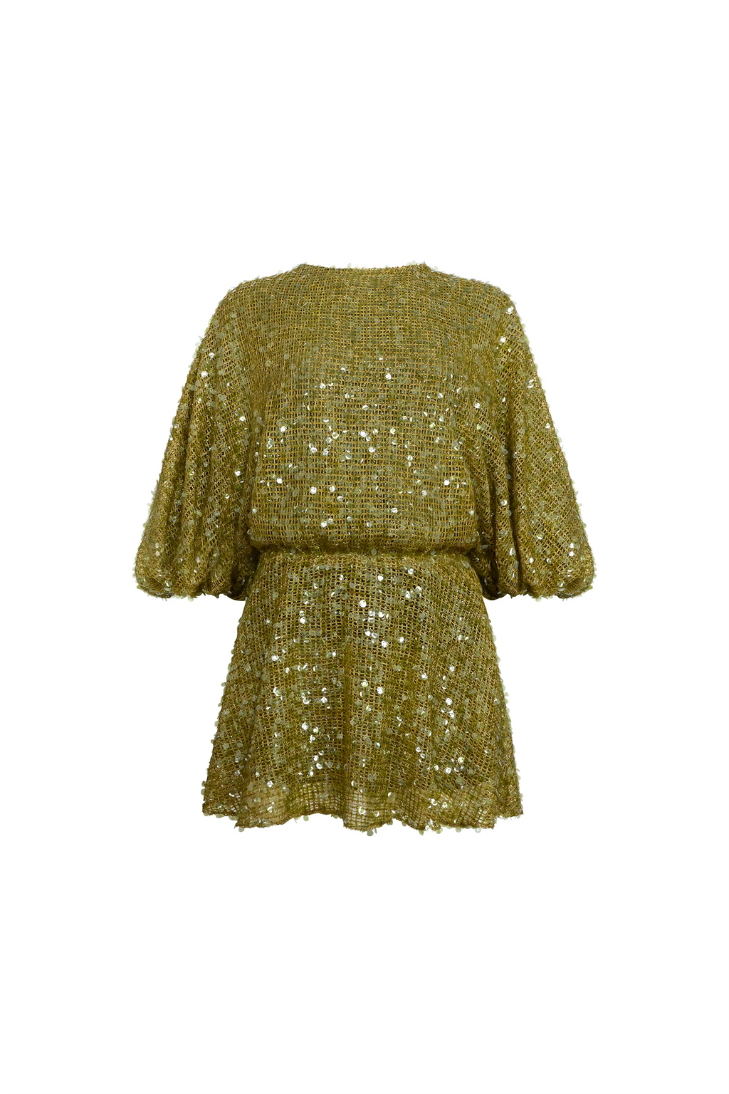 The Salter Mini Dress in Moss Sequin. 