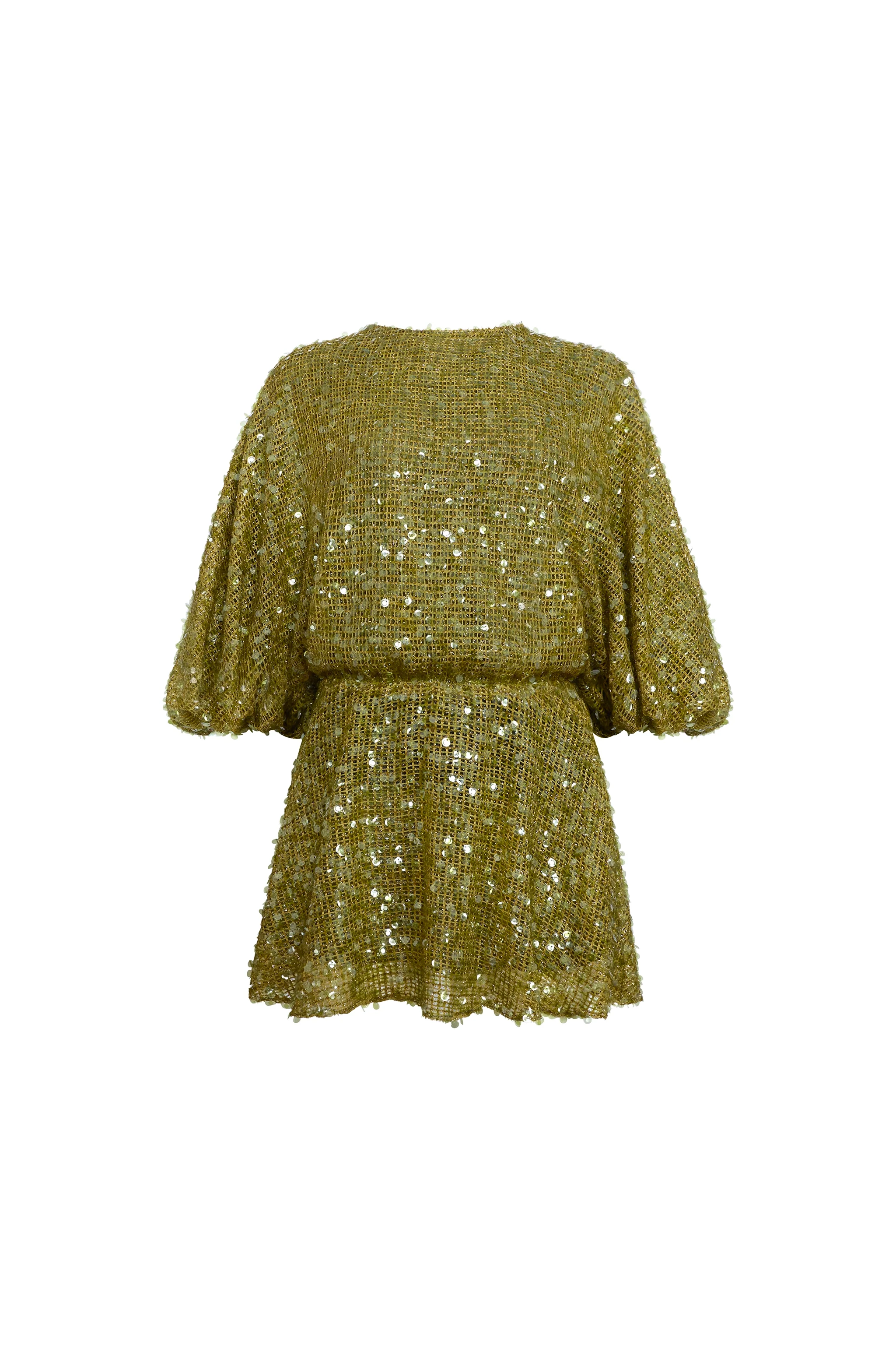 The Salter Mini Dress in Moss Sequin. 
