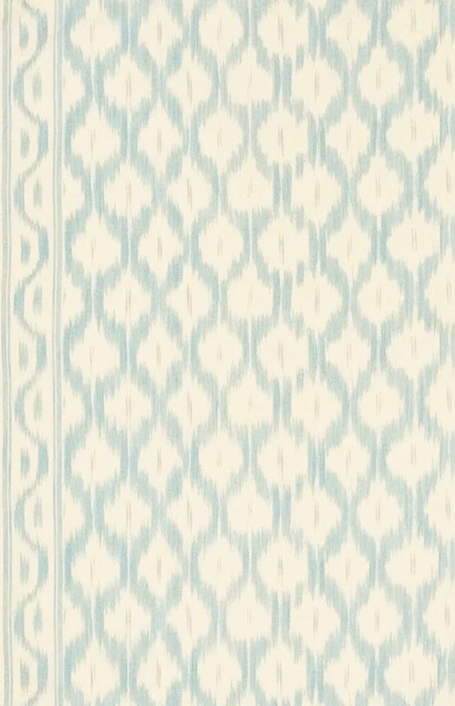 Santa Monica Ikat Wallpaper in China Blue