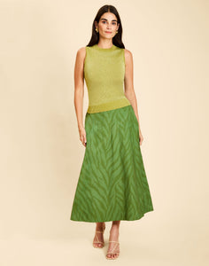 Soho Knit Shell Top in Olive Green