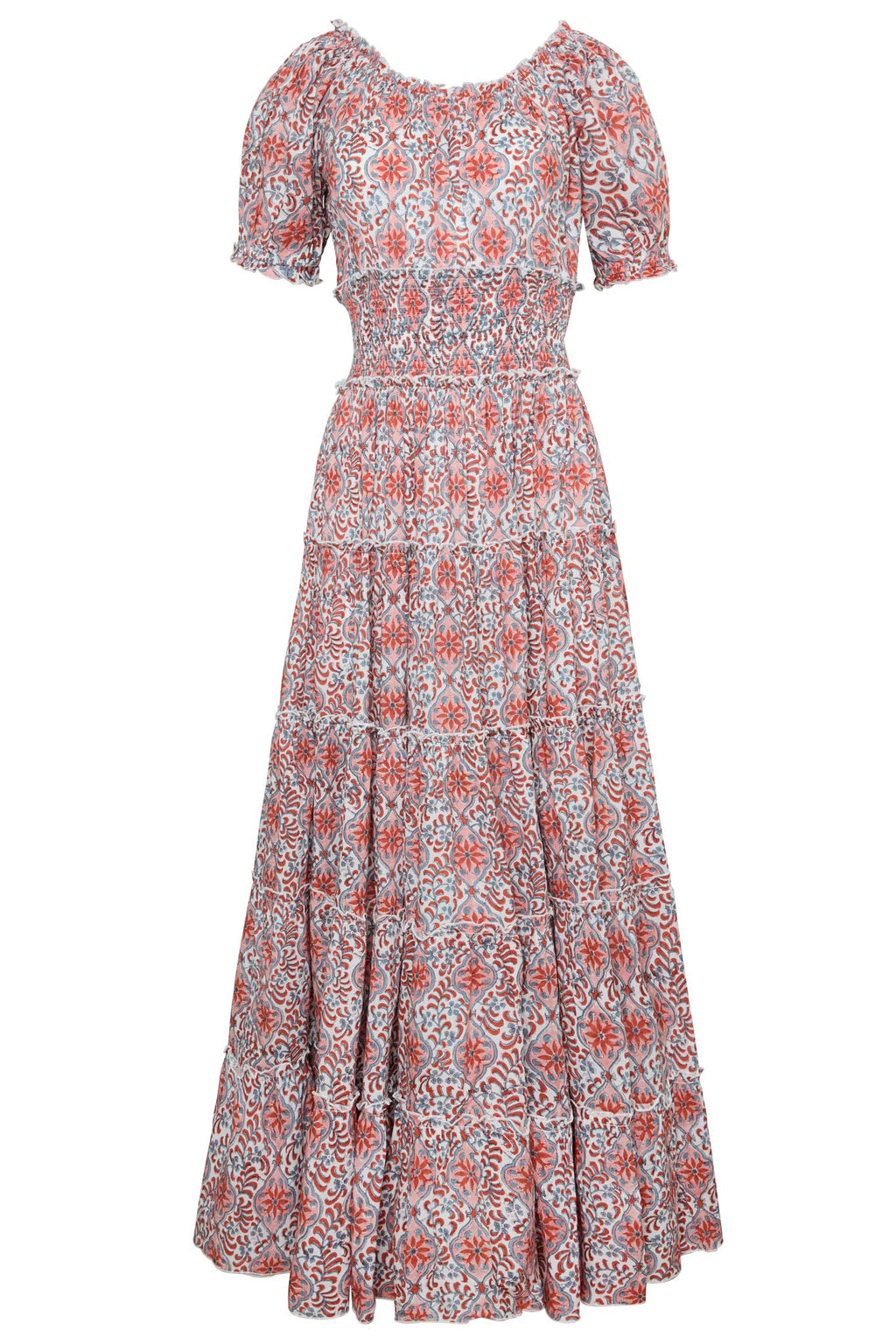 Santorini Maxi Dress in Pink Tile