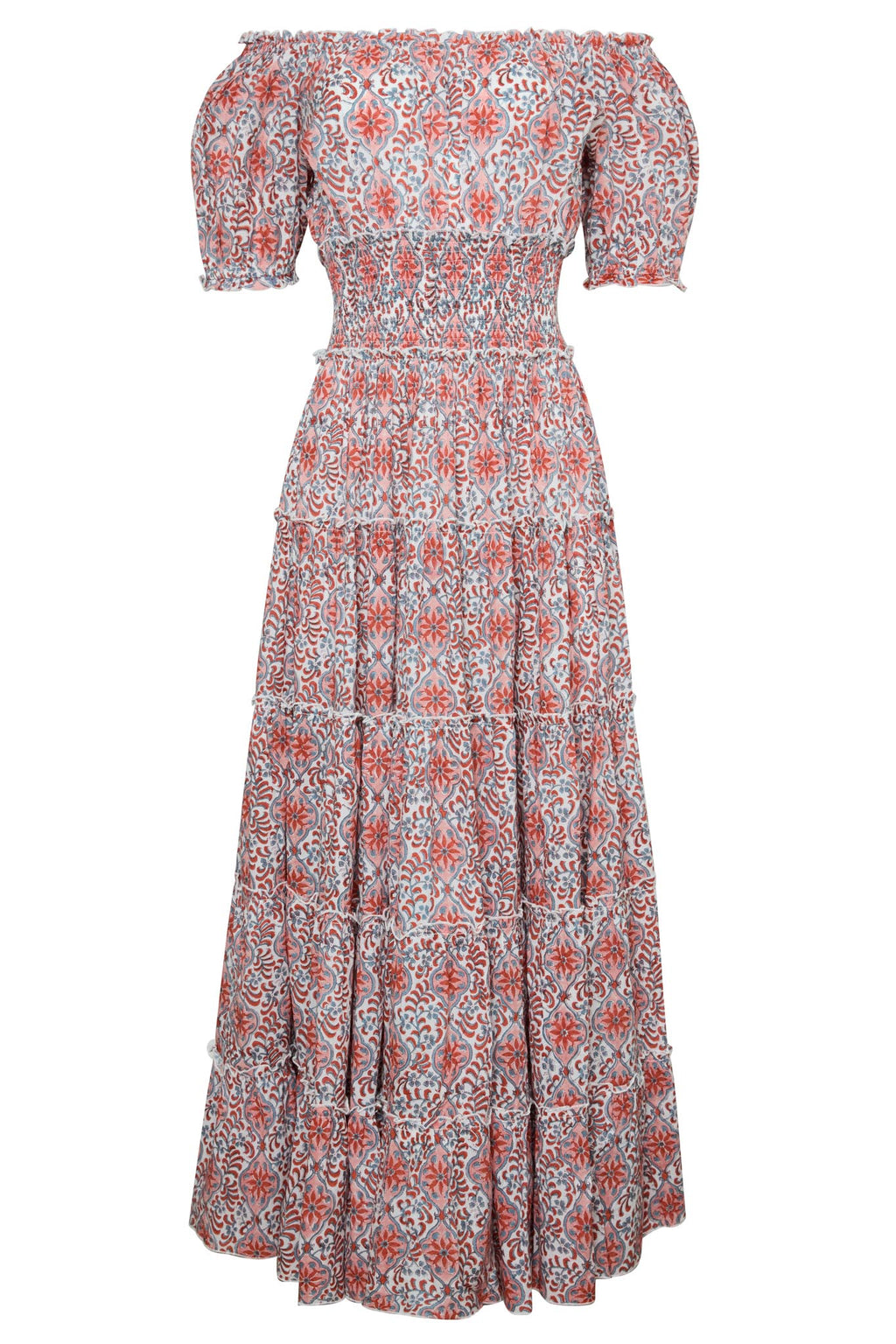 Santorini Maxi Dress in Pink Tile