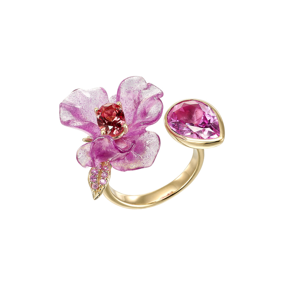 Sapphire Potato Petunia Ring