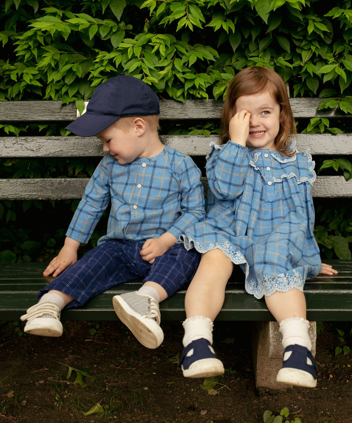 Sara Baby Dress in Autumn Plaid