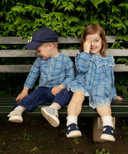 Sara Baby Dress in Autumn Plaid