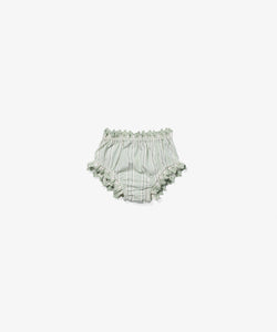 Sara Baby Dress in Sage Chevron Stripe
