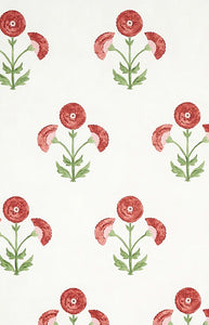 Saranda Flower Wallpaper in Cardinal