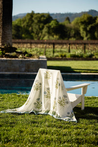 Sarong with Bag in Blue/Green Flower